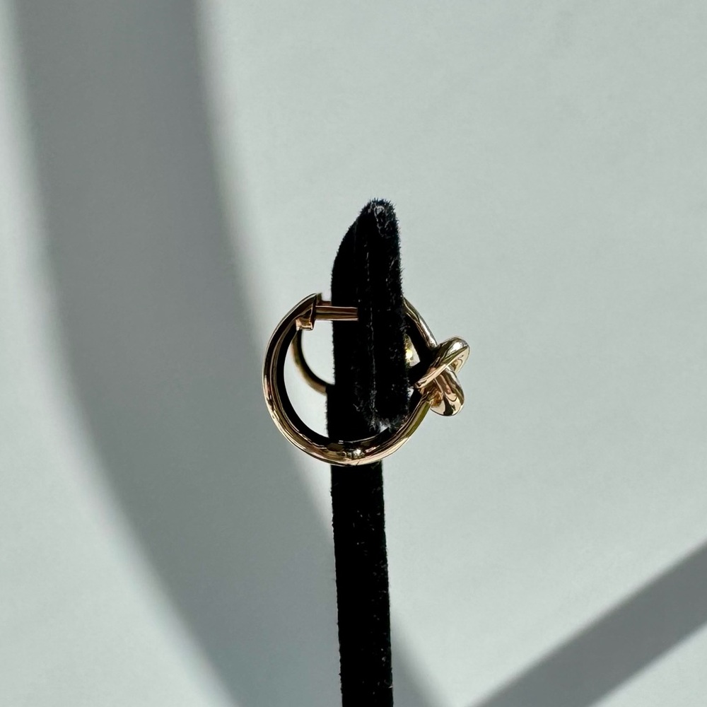 Dana Rebecca Designs Nana Bernice Knot Huggies in Yellow Gold - Picture 8 of 13